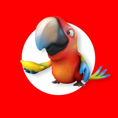 Çizgi film karakteri muz ile