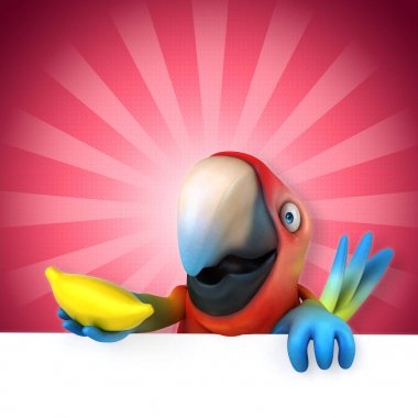 Çizgi film karakteri muz ile