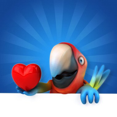  çizgi film karakteri ile kalp 