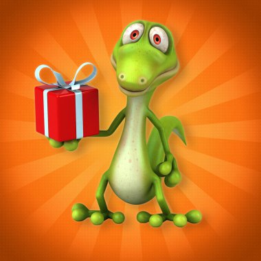 Çizgi film karakteri hediye ile