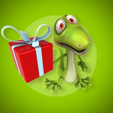 Çizgi film karakteri hediye ile