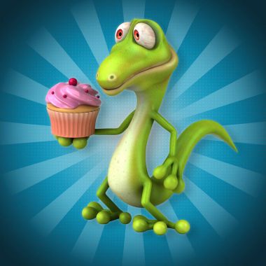  çizgi film karakteri ile cupcake