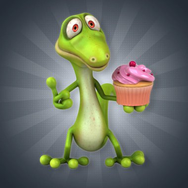  çizgi film karakteri ile cupcake