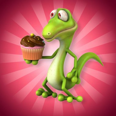  çizgi film karakteri ile cupcake