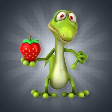  çizgi film karakteri çilek ile