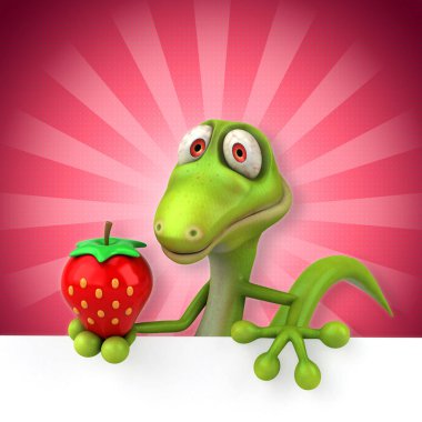  çizgi film karakteri çilek ile