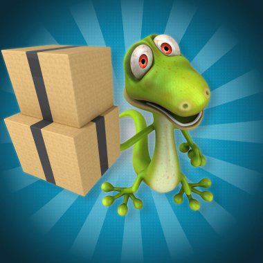  çizgi film karakteri ile kutuları