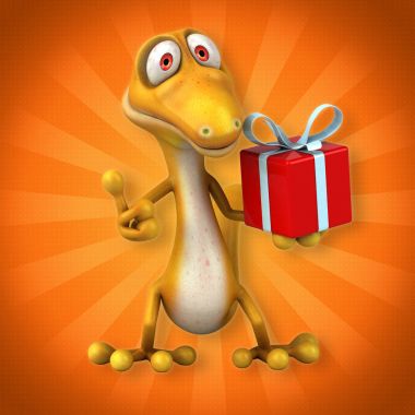 Çizgi film karakteri hediye ile