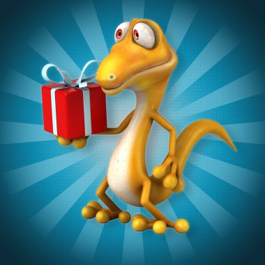 Çizgi film karakteri hediye ile