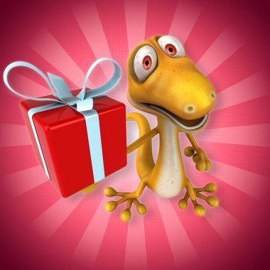 Çizgi film karakteri hediye ile