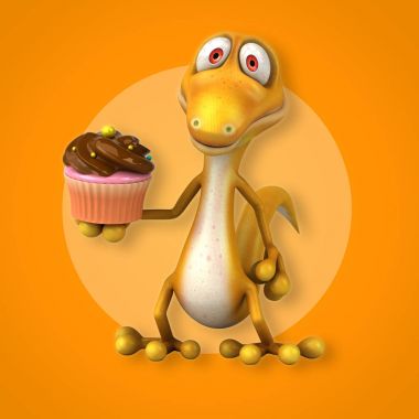  çizgi film karakteri ile cupcake