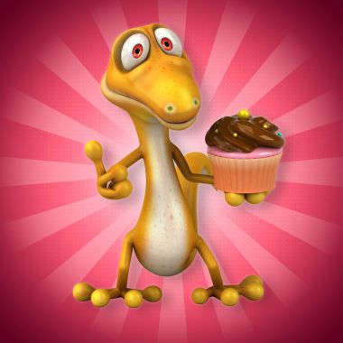  çizgi film karakteri ile cupcake