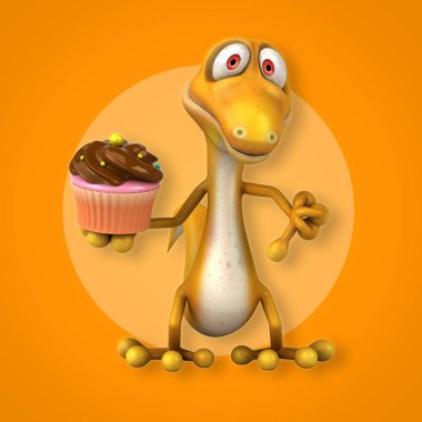  çizgi film karakteri ile cupcake