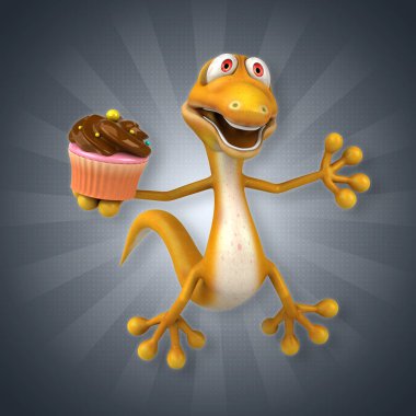  çizgi film karakteri ile cupcake