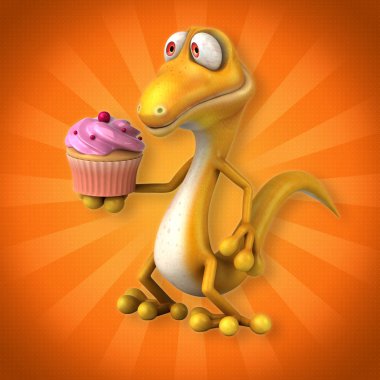  çizgi film karakteri ile cupcake