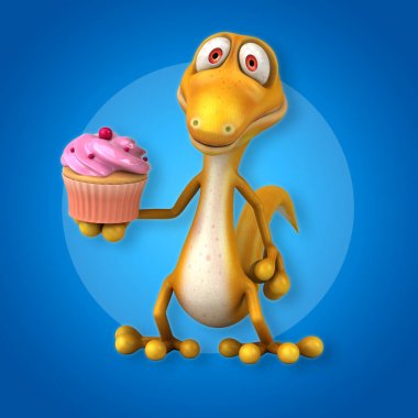  çizgi film karakteri ile cupcake