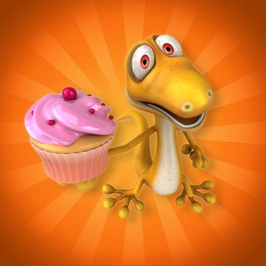  çizgi film karakteri ile cupcake