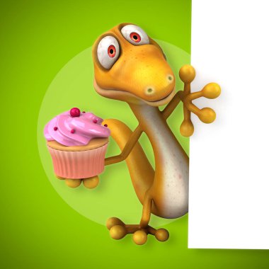  çizgi film karakteri ile cupcake