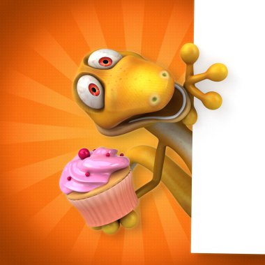  çizgi film karakteri ile cupcake