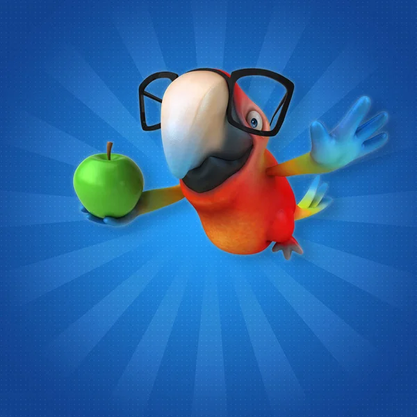 Az apple rajzfilmfigura — Stock Fotó