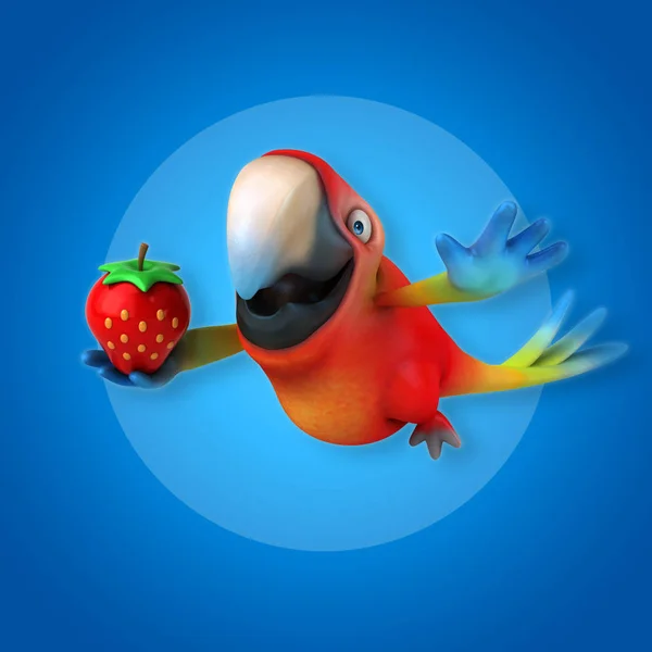 Personaje de dibujos animados con fresa — Foto de Stock