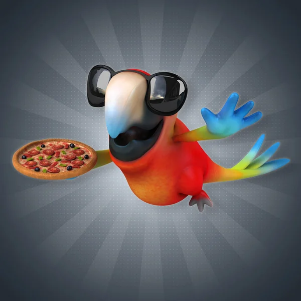 Seriefiguren med pizza — Stockfoto