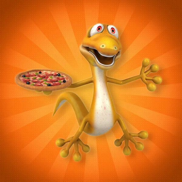  çizgi film karakteri pizza ile