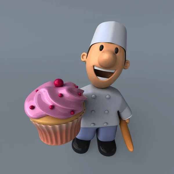 Divertido panadero de dibujos animados — Foto de Stock