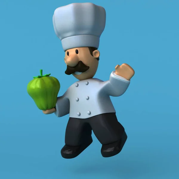 Divertente personaggio del cartone animato chef — Foto Stock