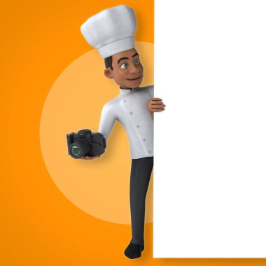  Şef holding kamera