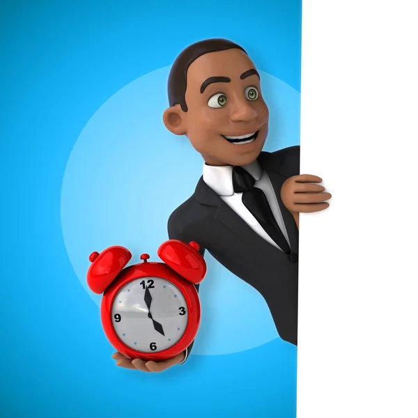 Businessman holding clock — Stock Photo, Image