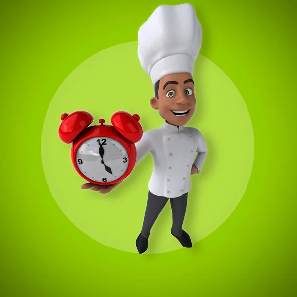 Chef che tiene orologio — Foto Stock