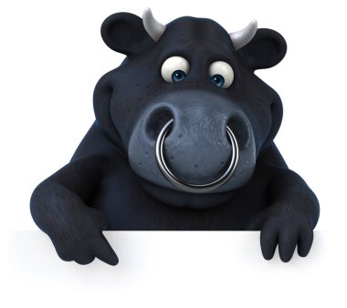 Eğlenceli siyah boğa