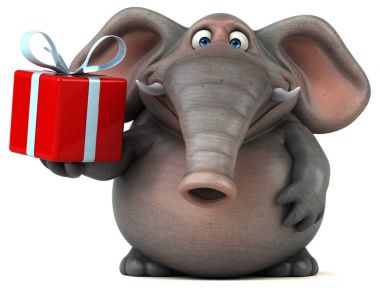 Kutusu ile eğlenceli fil 