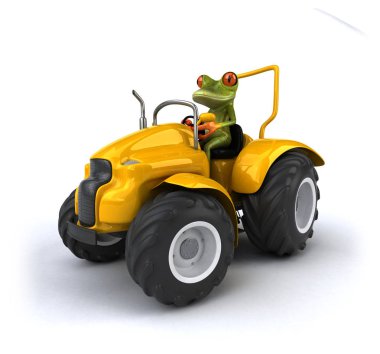 Traktör eğlenceli kurbağa