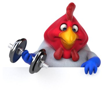 Dumbbell ile eğlenceli tavuk 