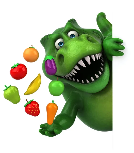 Dinoszaurusz, a gyümölcsök és zöldségek — Stock Fotó