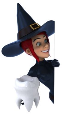 Seksi cadı holding diş