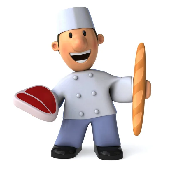 Leuk baker karakter — Stockfoto
