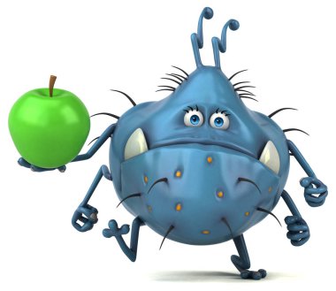  çizgi film karakteri ile elma