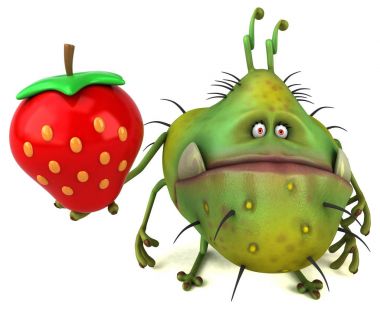 çizgi film karakteri çilek ile 