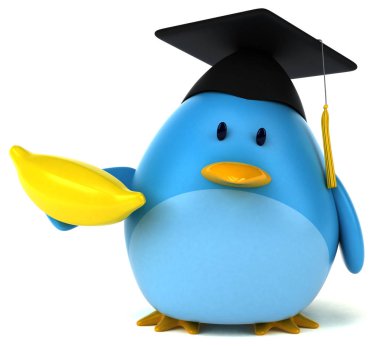 Muzlu komik çizgi film karakteri 