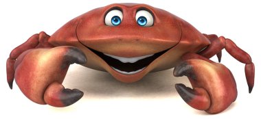 Eğlenceli Yengeç çizgi film characte