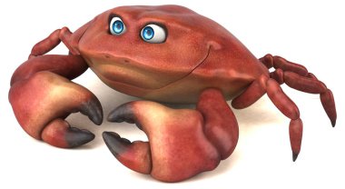 Eğlenceli Yengeç çizgi film characte