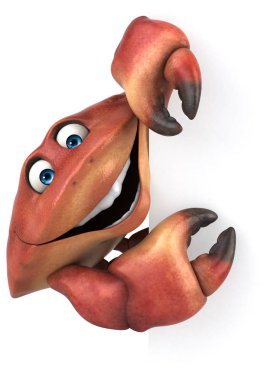 Eğlenceli Yengeç çizgi film characte