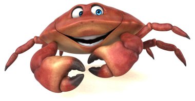 Eğlenceli Yengeç çizgi film characte