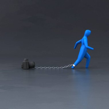 Yük sembolü ile fotoğraf makinesi   