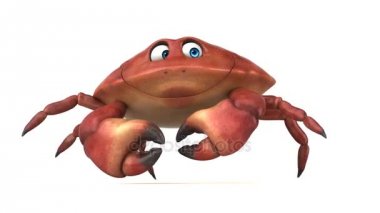 Eğlenceli Yengeç karakter 