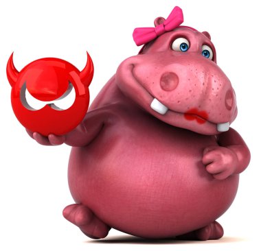 Eğlenceli çizgi film karakteri ile virüs 