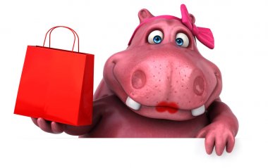 komik çizgi film karakteri ile çanta   